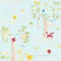 cartoon stickers children's room wallpaper